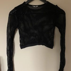 FOREVER 21 Net Crop Top